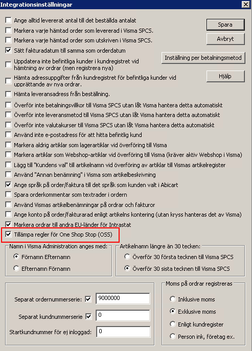 MVA-innstillinger For Integrering Med Visma SPCS - Abicart.no